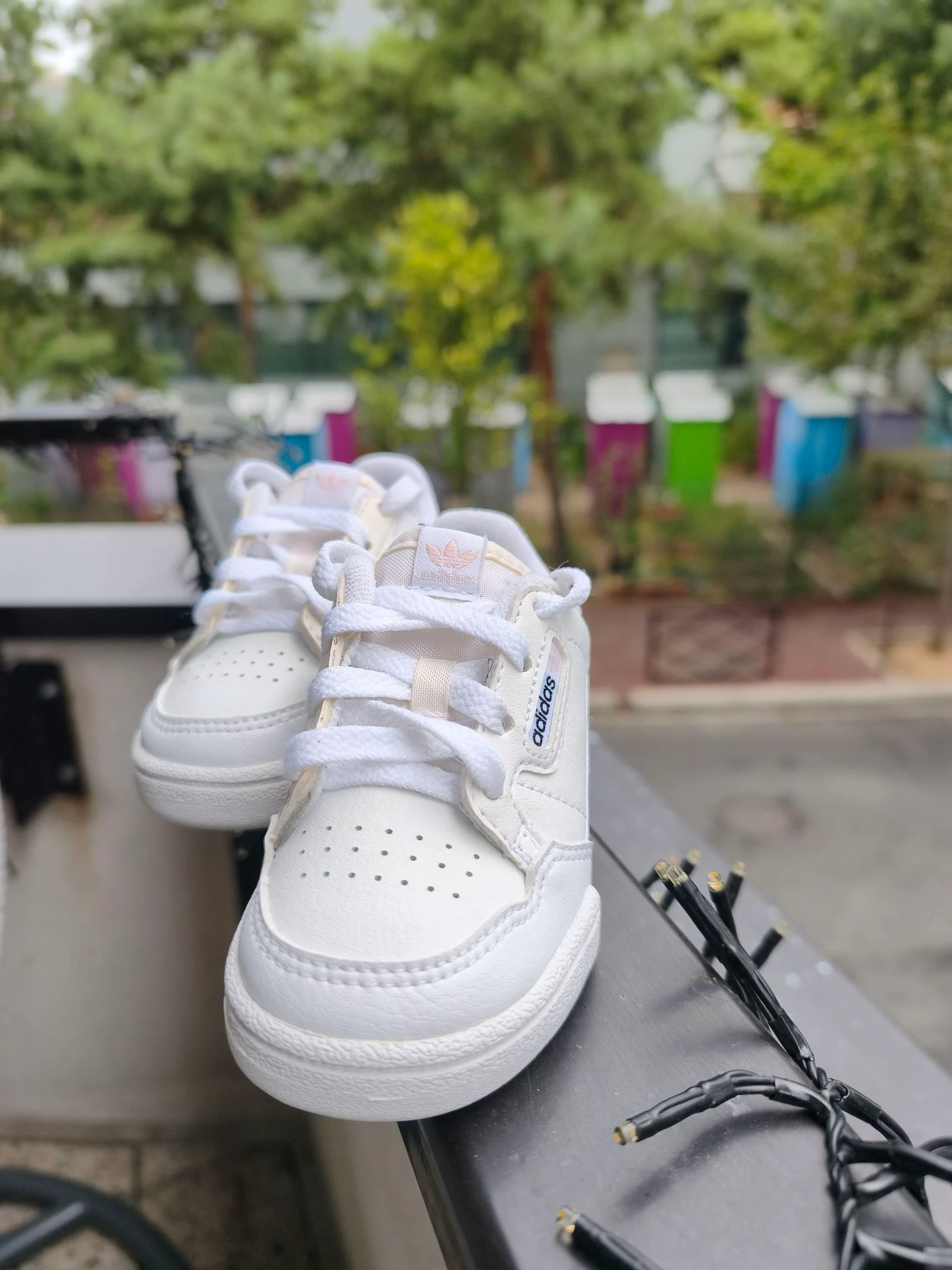 ADIDAS CONTINENTAL 80 BABY SNEAKERS WHITE PINK SIZE 23 EU EXCELLENT CONDITION – photo 4